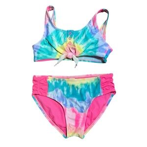 Justice Girls Tie Dye Two Piece Bikini Swimsuit-Size 8